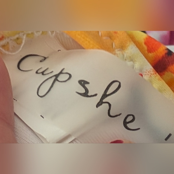 Cupshe Ladies One Piece Floral Striped Swimsuit - Picture 3 of 4